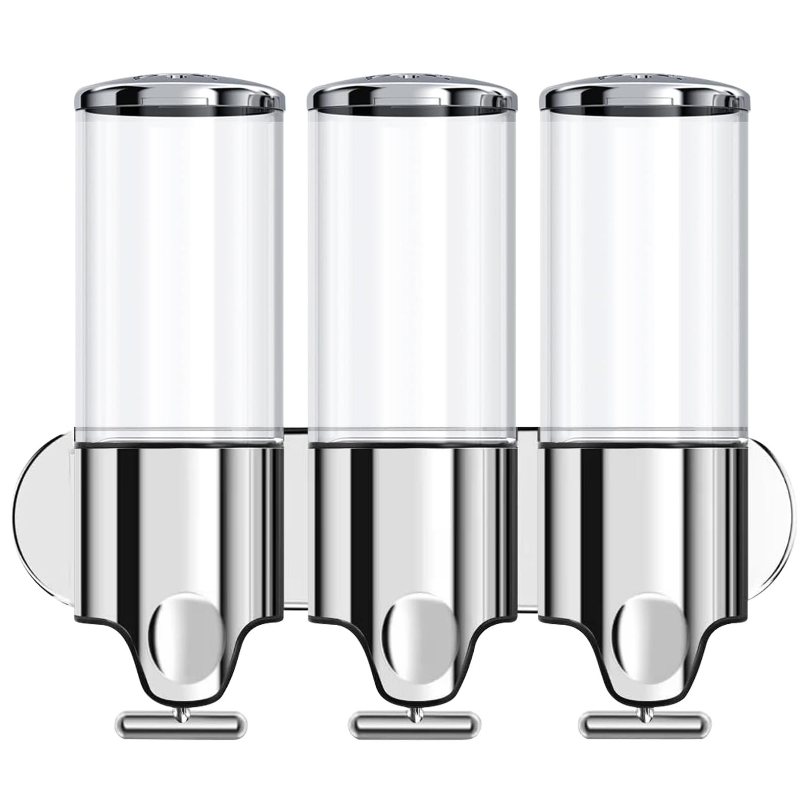  3 in 1 Shampoo and Conditioner Dispenser for Home, Hotel, Gym - No Drilled Wall Mounted Distributor Shower Pump Dispens